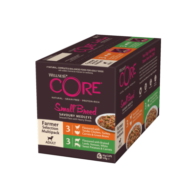 wellness core small breed savoury medleys farmer pack